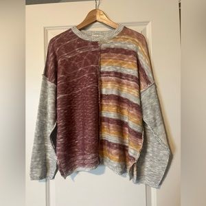 Easel mixed media sweater; size 1X never worn